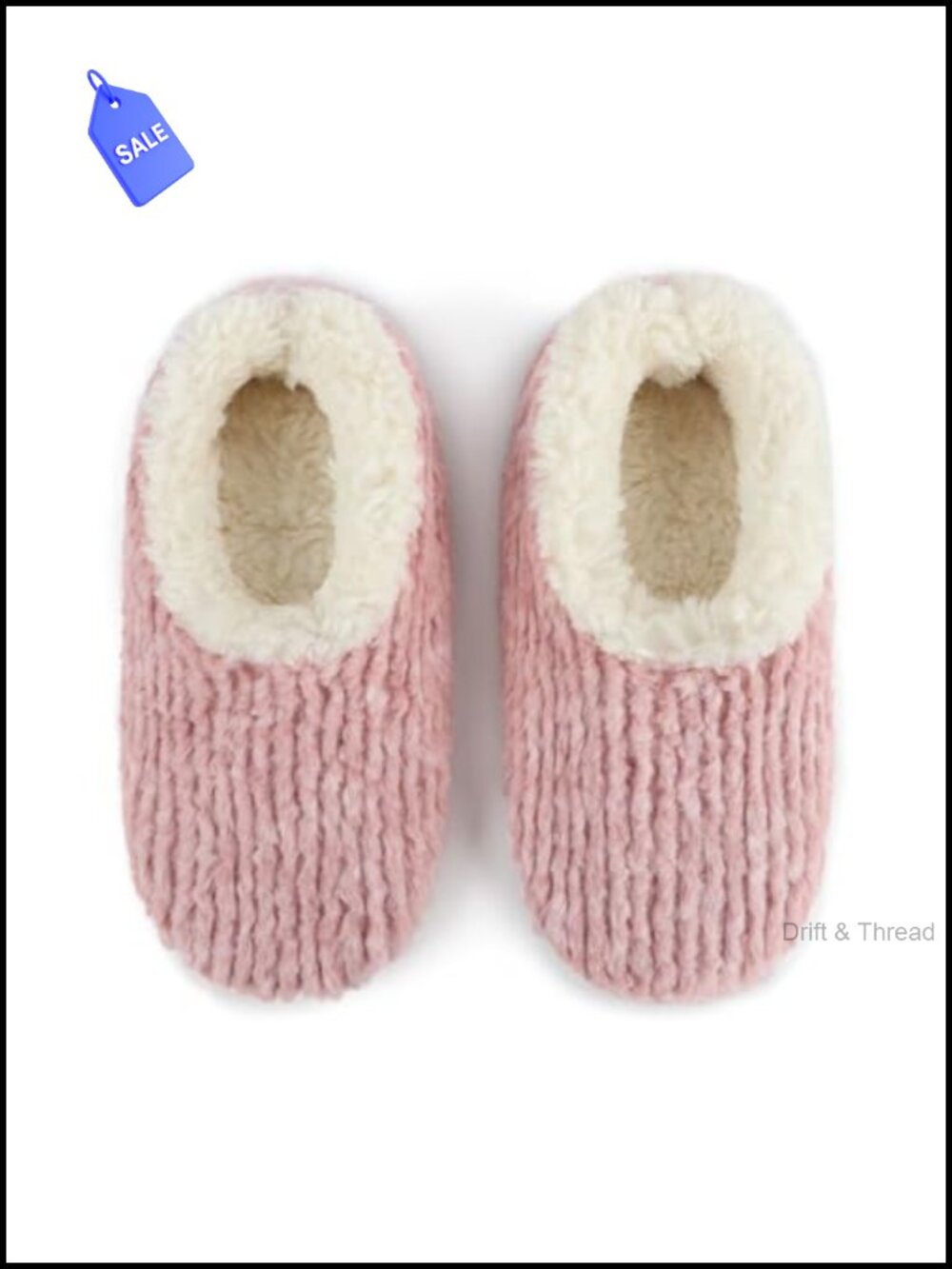 Snoozies Teddy Bear Faux Fur Slipper Socks Memory Foam Sherpa Lined